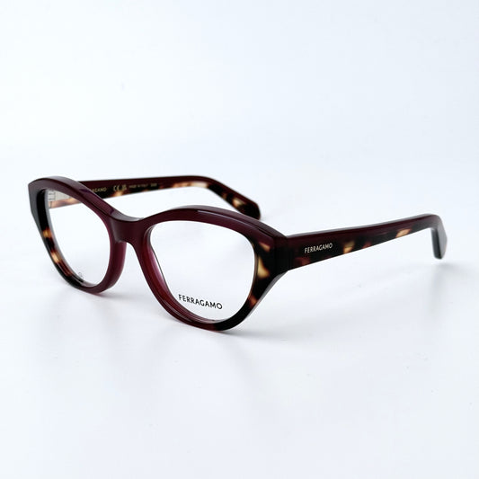 FERRAGAMO SF3011 OPALINE BURGUNDY/RED TORTOISE